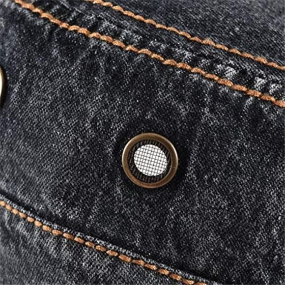 Men\'s Vintage Flat Top Hat Washed Cotton Caps main image 4